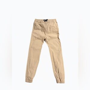Khaki Drawstring Jogger Pants – Elastic Waist